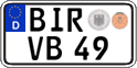 German license plate, Regular plates