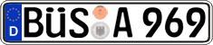 German license plate, Regular plates