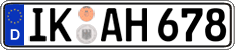 German license plate, Regular plates