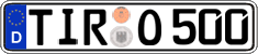 German license plate, Regular plates