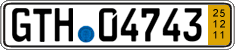 German license plate, Short-term transit plates