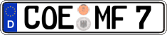 German license plate, Regular plates