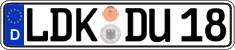 German license plate, Regular plates