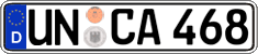 German license plate, Regular plates
