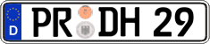 German license plate, Regular plates