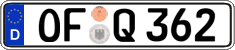 German license plate, Regular plates