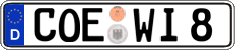 German license plate, Regular plates