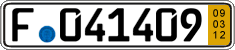 German license plate, Short-term transit plates