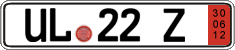 German license plate, Export transit plates