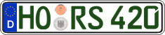 German license plate, Regular plates