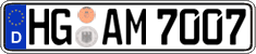 German license plate, Regular plates