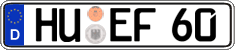 German license plate, Regular plates