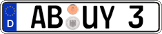 German license plate, Regular plates