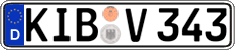 German license plate, Regular plates