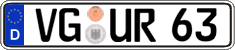 German license plate, Regular plates