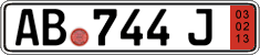 German license plate, Export transit plates