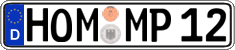 German license plate, Regular plates