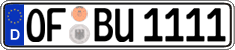 German license plate, Regular plates
