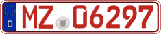 German license plate, Red license plates