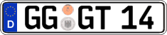 German license plate, Regular plates