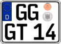 German license plate, Regular plates