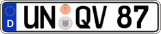 German license plate, Regular plates
