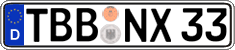 German license plate, Regular plates