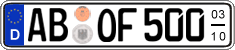 German license plate, Seasonal plates