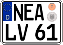 German license plate, Regular plates