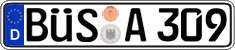 German license plate, Regular plates