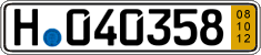 German license plate, Short-term transit plates
