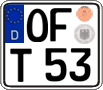 German license plate, Regular plates
