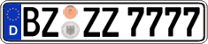 German license plate, Regular plates