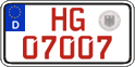 German license plate, Red license plates