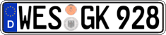 German license plate, Regular plates
