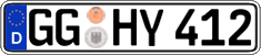German license plate, Regular plates
