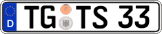 German license plate, Regular plates