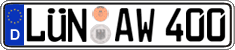 German license plate, Regular plates