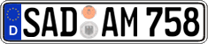 German license plate, Regular plates
