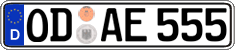 German license plate, Regular plates