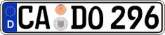 German license plate, Regular plates