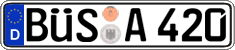 German license plate, Regular plates