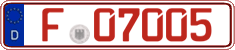 German license plate, Red license plates