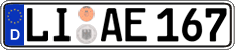 German license plate, Regular plates