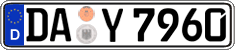 German license plate, Regular plates