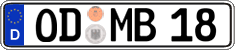 German license plate, Regular plates