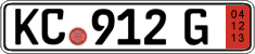 German license plate, Export transit plates