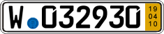 German license plate, Short-term transit plates