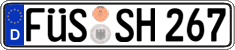 German license plate, Regular plates