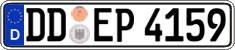 German license plate, Regular plates